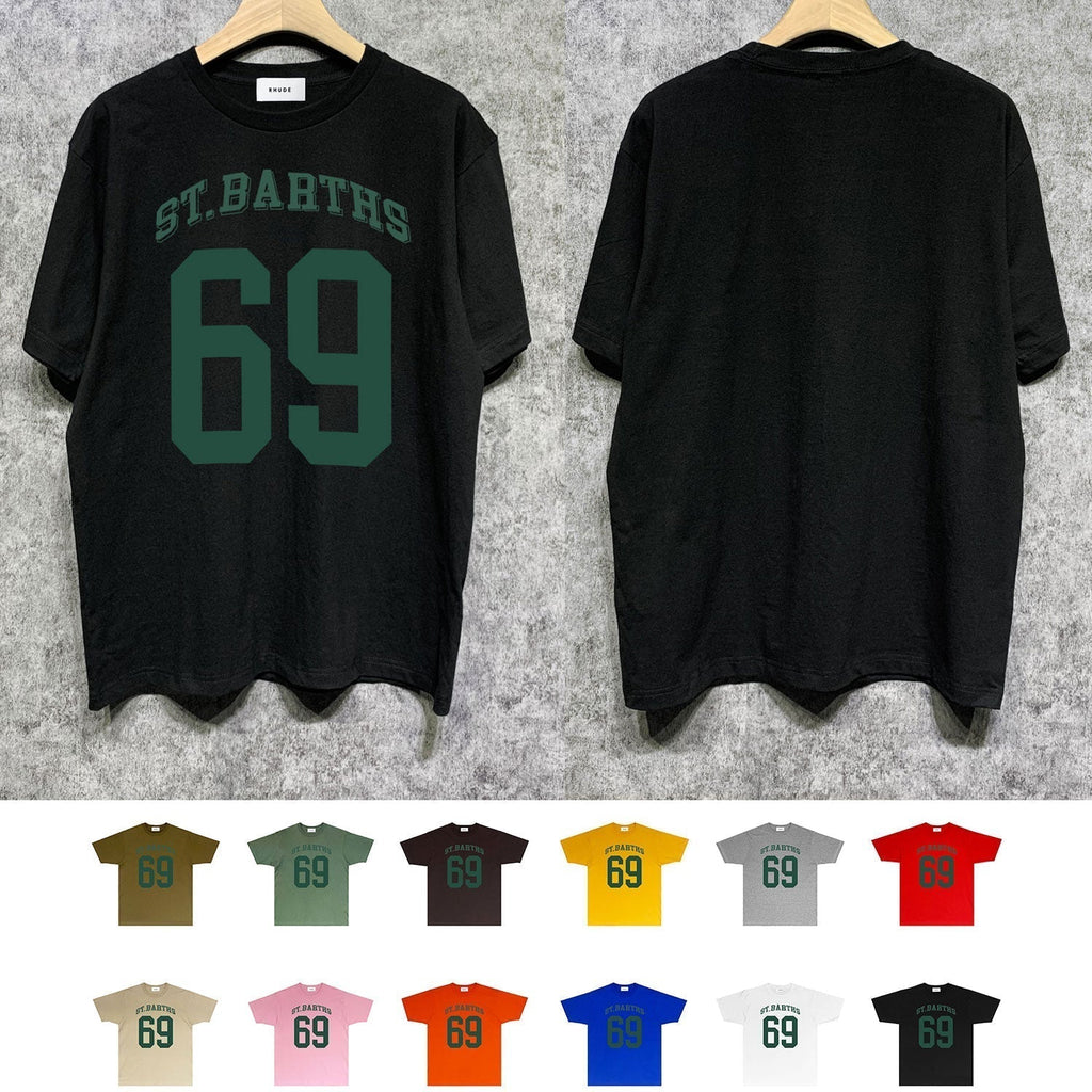 Rhude T-shirts Printed Trendy Pure Cotton