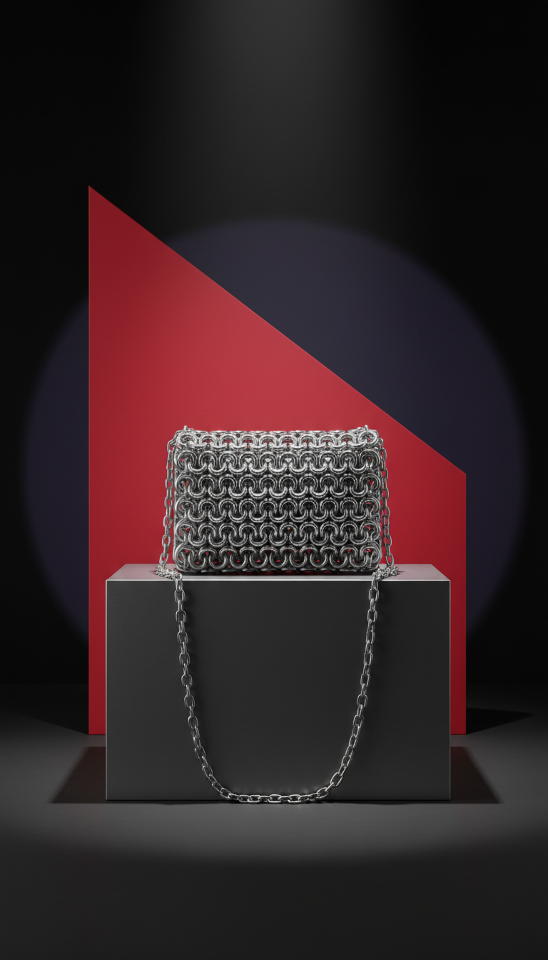 Steel Silver Chain Bag