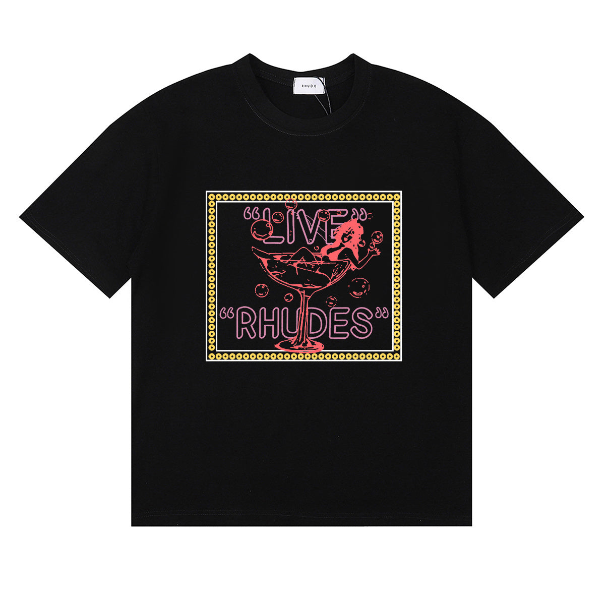 Rhude T-shirts goblet bikini beautiful women print cotton casual short sleeves men and women