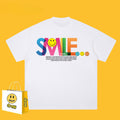 Drew T-shirts Smiley Face Letter Print Short-Sleeve