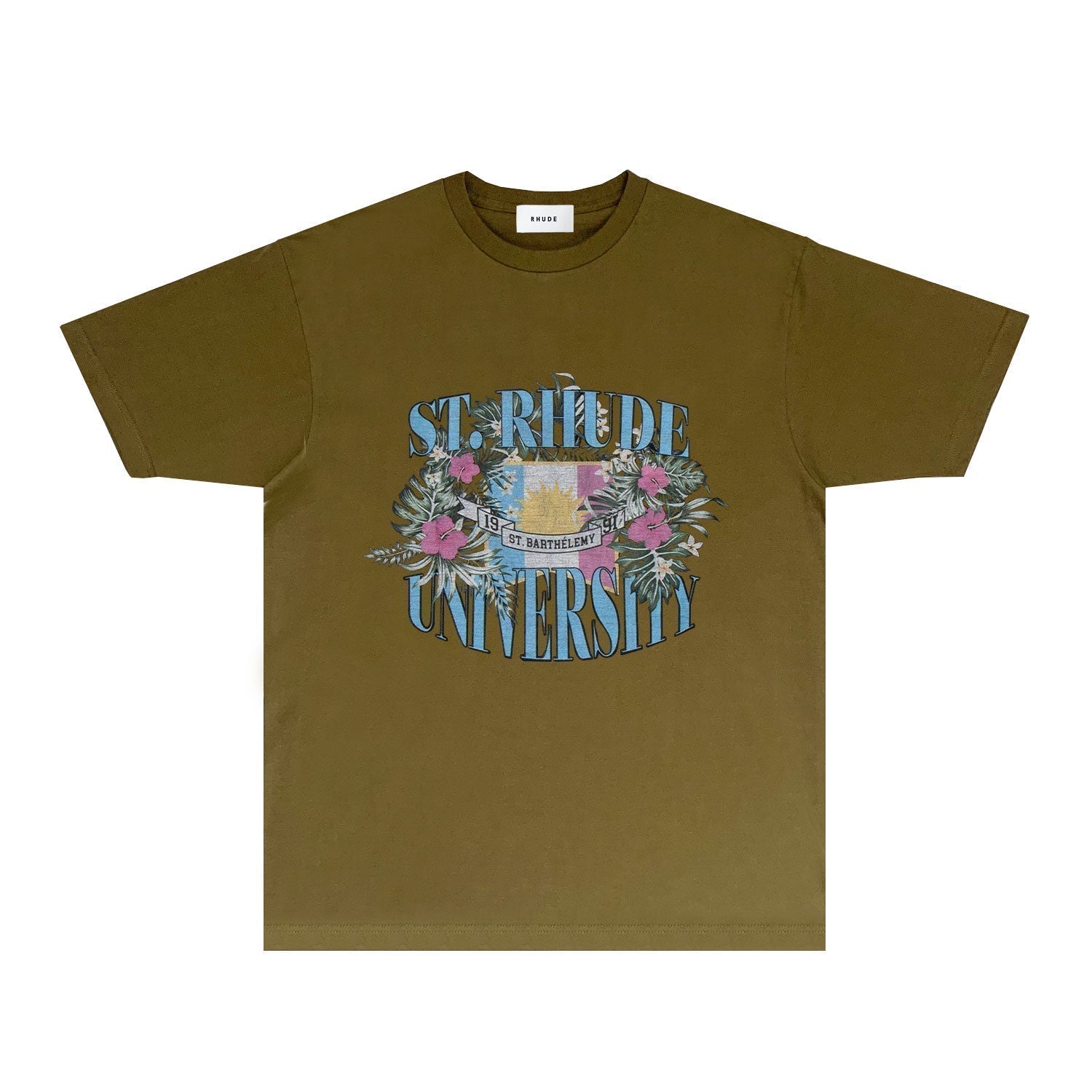 Rhude T-shirts Printed Trendy Pure Cotton