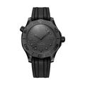 Omega Seamaster Diver 300M Ceramic 43.5mm Watch - Black on Rubber Strap